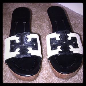 Unique Tory Burch platform sandals